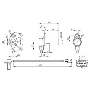 Sensor de velocidad BOSCH 0 261 210 248