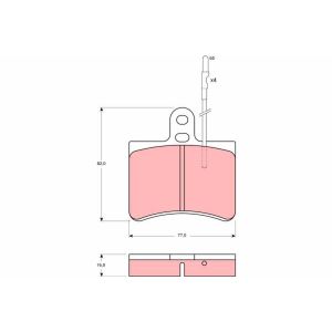 Kit de plaquettes de frein, frein à disque TRW GDB145, Avant