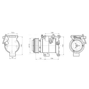 Compresseur de climatisation AVA COOLING MZAK304