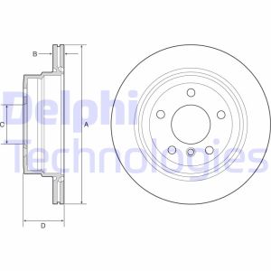 Jarrulevy DELPHI BG4946C takana, tuuletettu, erittäin hiilihappoinen, 2 kpl