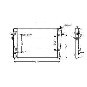 Arrefecedor do motor AVA COOLING HY2203