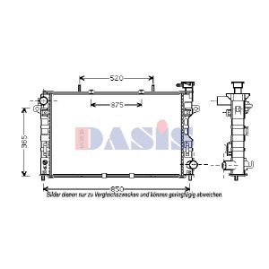 Raffreddatore motore AKS DASIS 520115N