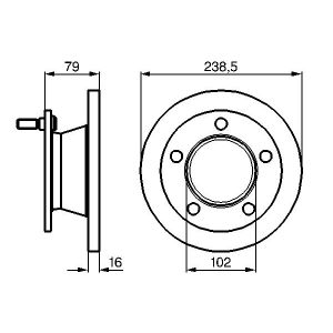Bremsscheibe BOSCH 0 986 478 357