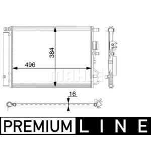 Condensador, aire acondicionado BEHR MAHLE AC 61 000P