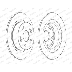 Bremsscheiben FERODO DDF1776C hinten, voll, 2 Stück