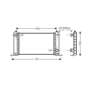 Arrefecedor do motor AVA COOLING FT2251