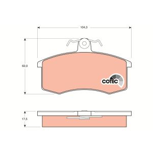 Set di pastiglie freno TRW GDB469, fronte