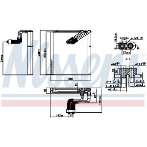 Evaporatore, impianto di climatizzazione NISSENS 92375