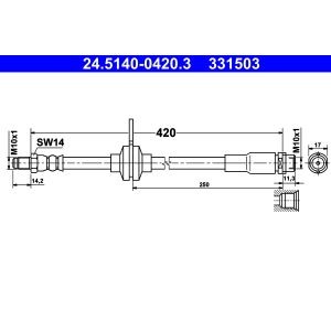 Flexible de frein ATE 24.5140-0420.3