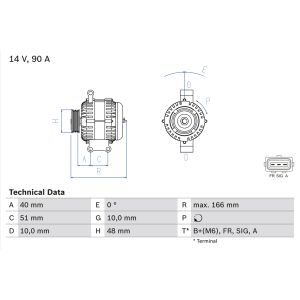 Alternador trifásico BOSCH 0 986 049 141