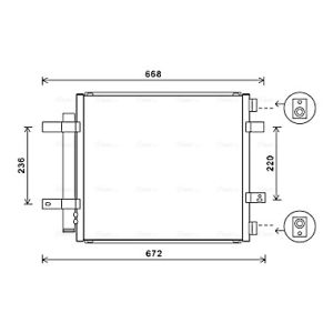 Condensador, ar condicionado AVA COOLING JR5053D