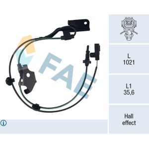 Sensor do ABS traseiro, direito FAE 78740
