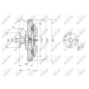 Koppeling, radiatorventilator NRF 49644