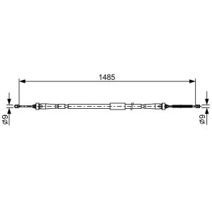 Cavo di trazione, freno di stazionamento BOSCH 1 987 482 637