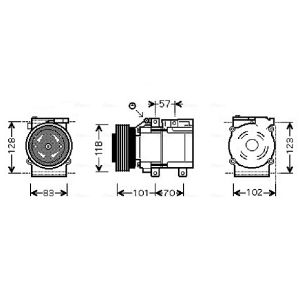 Compressor, ar condicionado AVA COOLING HYAK209