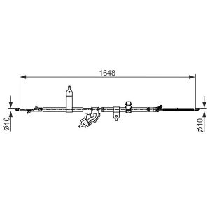 Cable, freno de servicio BOSCH 1 987 482 442