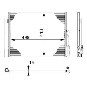 Condenseur (climatisation) MAHLE AC 50 000P