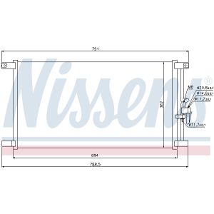 Condensatore, impianto di climatizzazione NISSENS NIS 94798