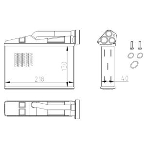 Wärmetauscher, Innenraumheizung NRF 54409