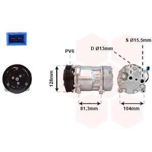 Airco-compressor VAN WEZEL 5800K164