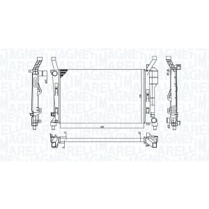 Radiador, refrigeración de motor MAGNETI MARELLI 350213126200