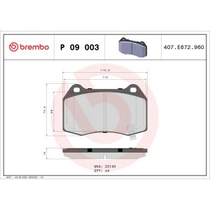 Remblokset BREMBO P 09 003