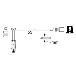 Juego de cables de encendido BOSCH 0 986 356 329