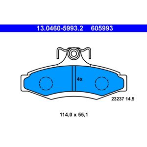 Bremsbelagsatz, Scheibenbremse ATE 13.0460-5993.2