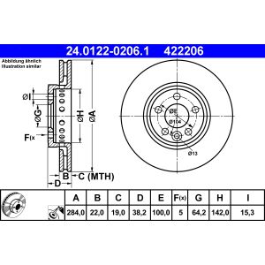 Bremsscheibe ATE 24.0122-0206.1