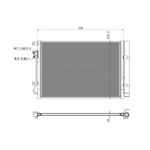 Condensador, sistema de ar condicionado NRF 350492