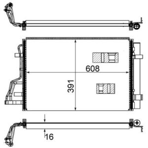 Lauhdutin, ilmastointilaite MAHLE AC 697 000S