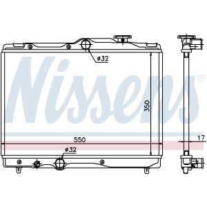 Radiador, refrigeración del motor NISSENS 64839