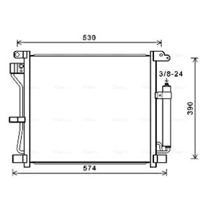 Kondensator, Klimaanlage AVA COOLING DN5403D