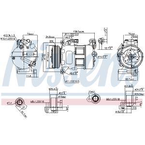Compressor airconditioning NISSENS 890062