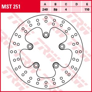 Disco de freno LUCAS TRW MST251, 1 Pieza