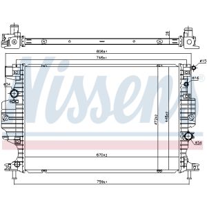 Radiator, motorkoeling NISSENS 620156