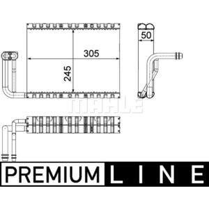 Verdampfer, Klimaanlage MAHLE AE 88 000P