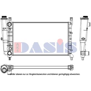 Radiador, arrefecimento do motor AKS DASIS 080680N