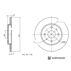 Bremsscheibe BLUE PRINT ADBP430260