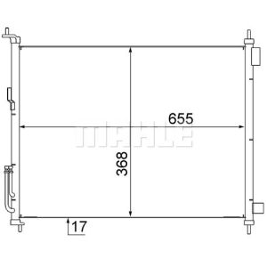 Condensador, aire acondicionado BEHR MAHLE AC 558 000S