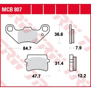 Jarrupalasarja TRW MCB807
