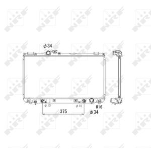 Radiator, motorkoeling NRF 53586