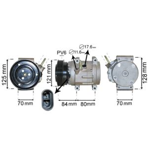 Compressor, ar condicionado VAN WEZEL 0800K037