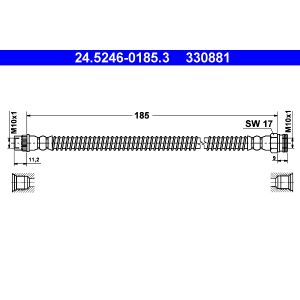 Flexible de frein ATE 24.5246-0185.3