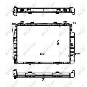 Radiator, motorkoeling EASY FIT NRF 56142