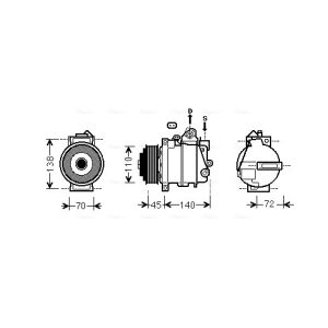 Compressor, ar condicionado AVA COOLING MSAK568