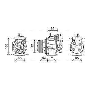 Compressor, ar condicionado AVA COOLING HDK310