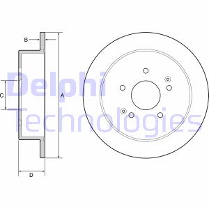 Remschijven DELPHI BG4940C achter, volledig, 2 Stuk