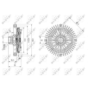 Koppeling, radiatorventilator NRF 49567