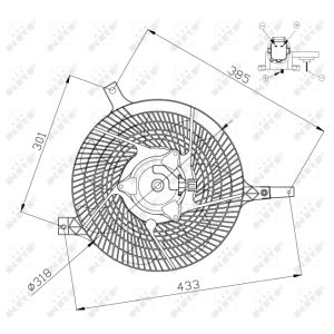 Ventilateur, refroidissement moteur NRF 47572